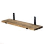 Hanah Home Lam010 Estantería de Pared de Madera y Metal Negro y Nogal